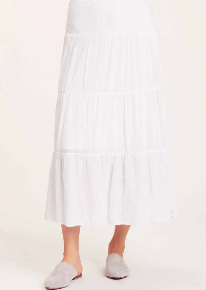 XCVI Sirius Tiered Skirt In White