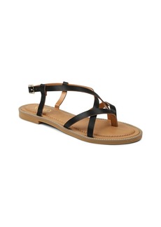 XOXO Maury Womens Faux Leather Strappy Flat Sandals