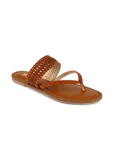 XOXO Robby Womens Faux Leather Flat Thong Sandals