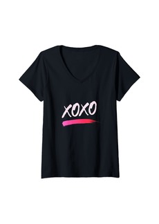 Womens Pretty Xoxo Artwork- Awesome Girl Xoxo Design V-Neck T-Shirt
