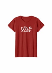 XOXO Hugs and Kisses Valentines Day 2022 Cute Love Hearts T-Shirt