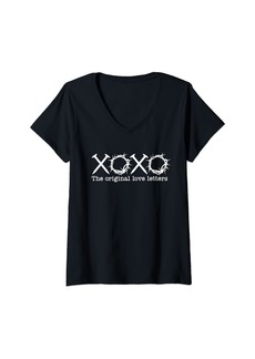 Womens XoXo The Original Love Letters Jesus Christian V-Neck T-Shirt