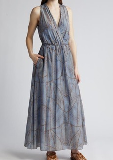 XÍRENA Darby Abstract Print Cotton & Silk Maxi Dress