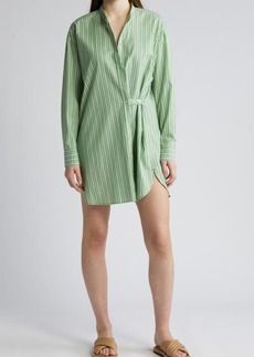 XÍRENA Mills Stripe Long Sleeve Cotton Shirtdress