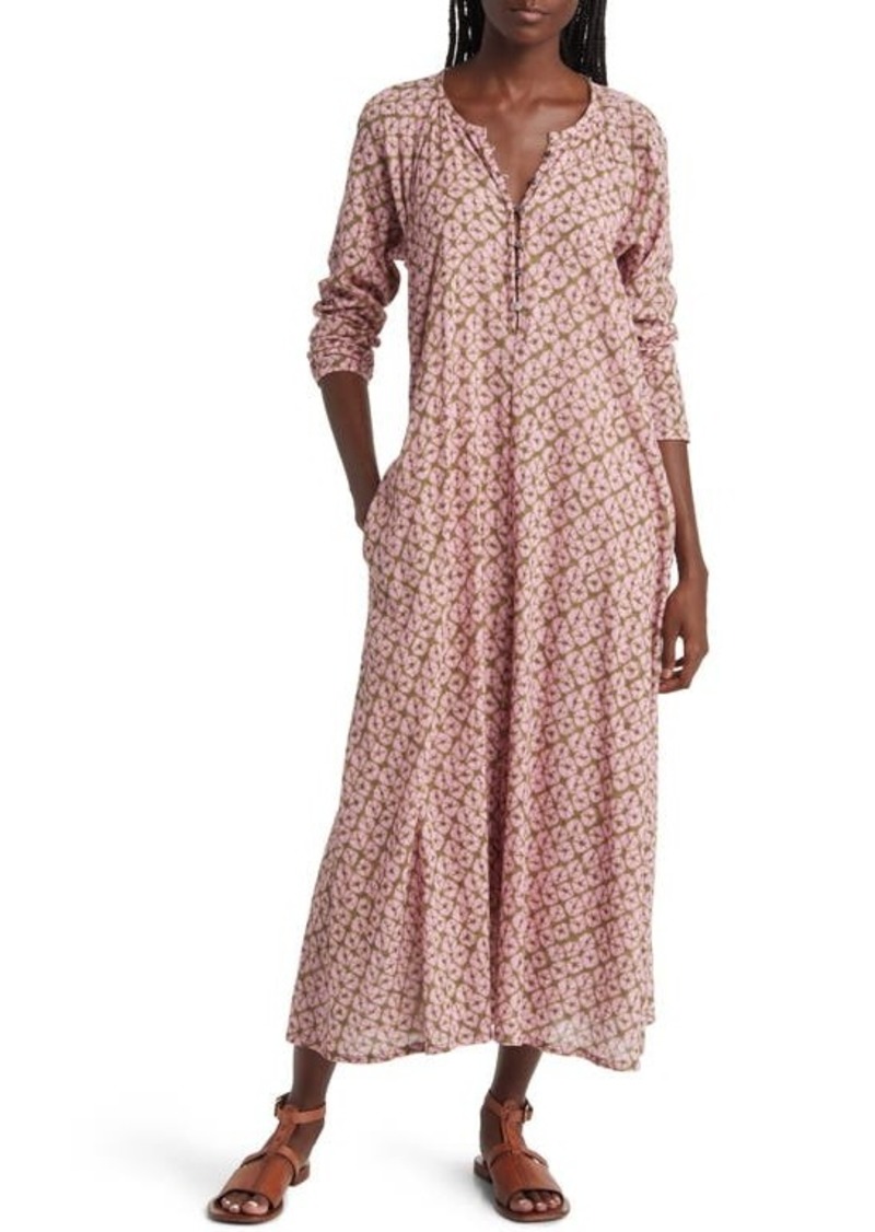 XÍRENA Tabitha Print Long Sleeve Cotton Maxi Dress