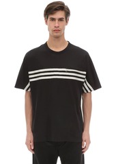 Y-3 3 Stripe Packable Cotton Jersey T-shirt