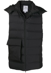 Y-3 feather-down quilted hood gilet