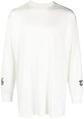 Y-3 GFX L/S logo-flocked T-shirt