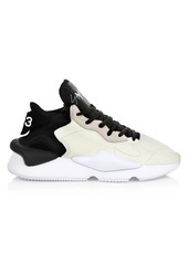 Y-3 Kaiwa Mix Media Leather Chunky Sneakers