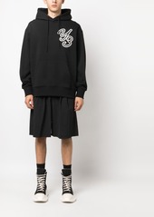 Y-3 logo-print organic-cotton hoodie