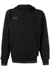 Y-3 logo-print zip-front hoodie