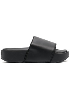 Y-3 Yohji Yamamoto plain leather slides