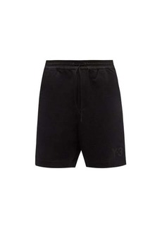 Y-3 - Drawstring Cotton-terry Wide-leg Shorts - Mens - Black