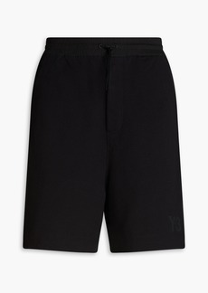 Y-3 - French cotton-terry drawstring shorts - Black - M