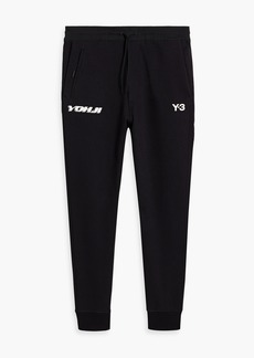 Y-3 - Appliquéd French cotton-terry sweatpants - Black - L