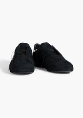 Y-3 - Gazelle whipstitched suede sneakers - Black - UK 7