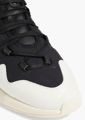 Y-3 - Idoso Boost leather-trimmed neoprene sneakers - Black - UK 7
