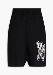 Y-3 - Intarsia-knit drawstring shorts - Black - S