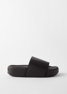 Y-3 - Leather Platform Sandals - Mens - Black