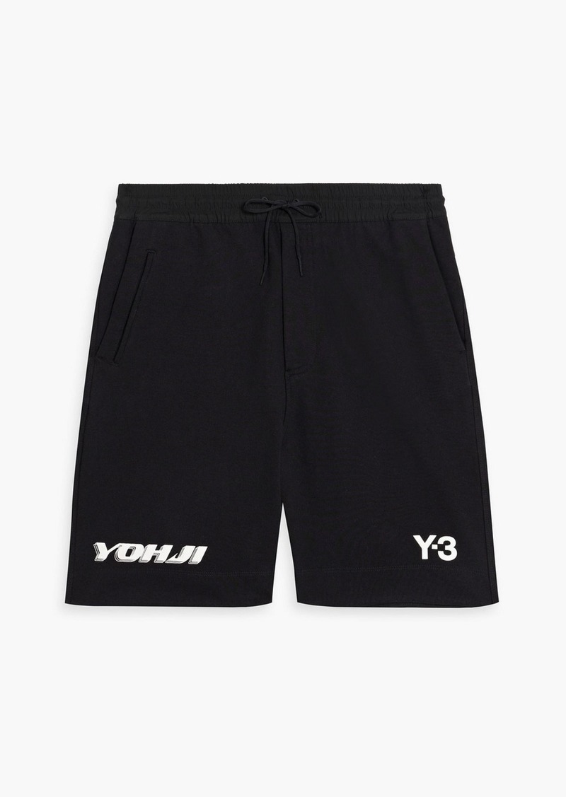 Y-3 - Logo-print French cotton-terry drawstring shorts - Black - XS