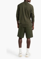 Y-3 - Logo-print French cotton-terry drawstring shorts - Green - M