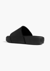 Y-3 - Pebbled-leather slides - Black - UK 8