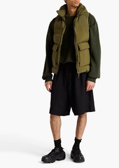 Y-3 - Quilted shell hooded down vest - Green - XL