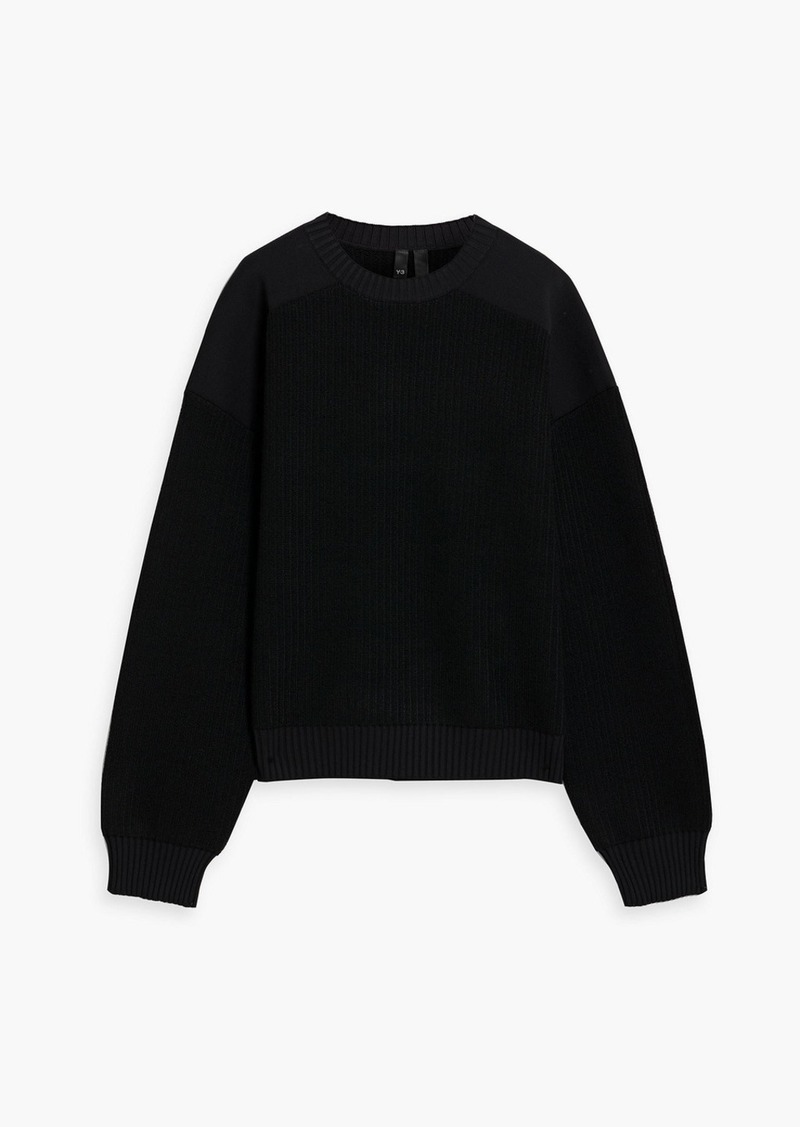 Y-3 - Ribbed wool-blend sweater - Black - XS