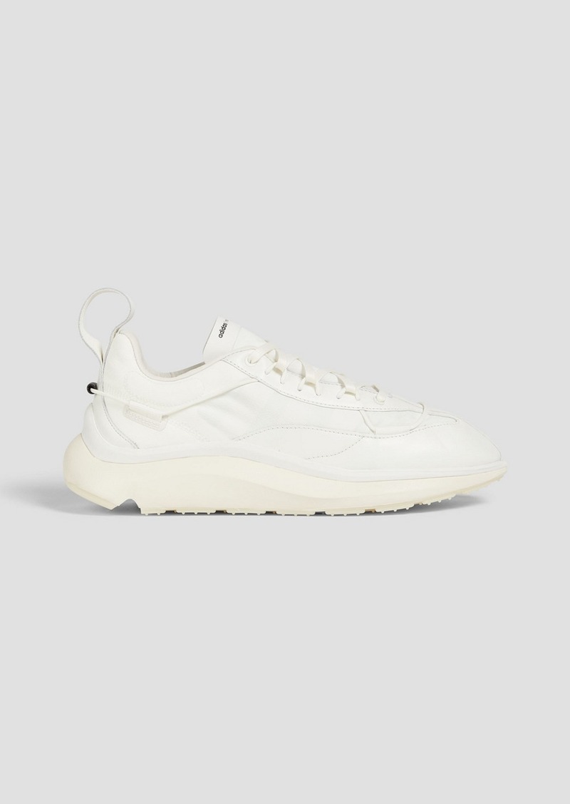 Y-3 - Shiku Run shell and leather sneakers - White - UK 7.5