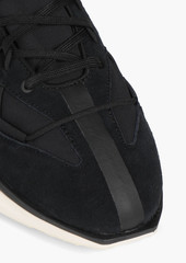 Y-3 - Shiku Run suede and neoprene sneakers - Black - UK 8.5