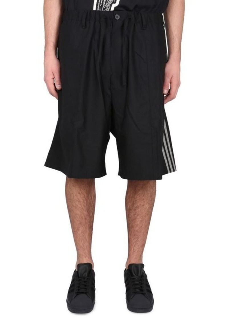 Y-3 BERMUDA SHORTS WITH SIDE BANDS
