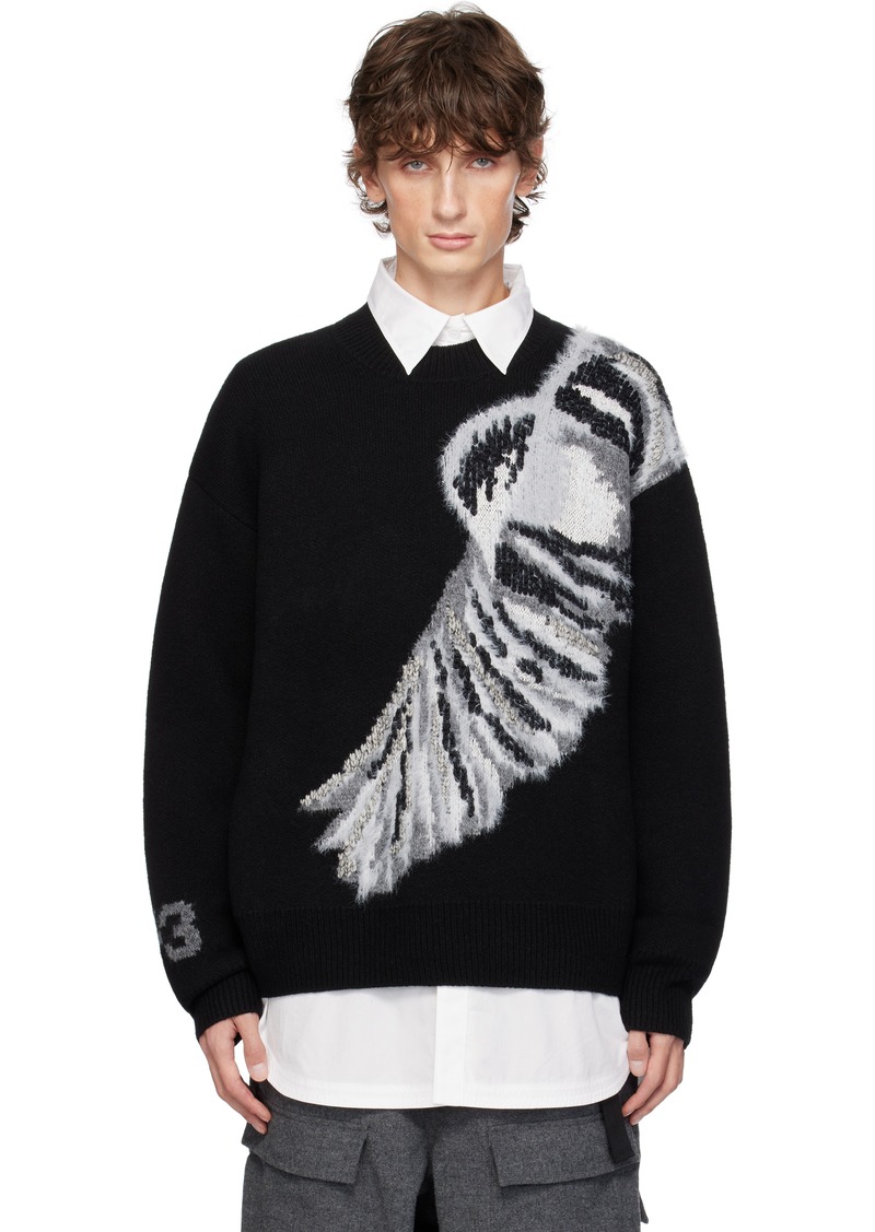 Y-3 Black Graphic Knit Sweater