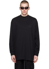 Y-3 Black Mock Neck Long Sleeve T-Shirt