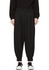 Y-3 Black Refined Wool Cuff Trousers