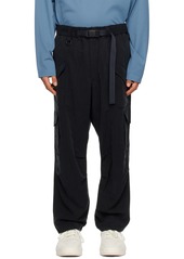 Y-3 Black Wide-Leg Cargo Pants