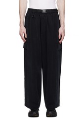 Y-3 Black Wide-Leg Cargo Pants