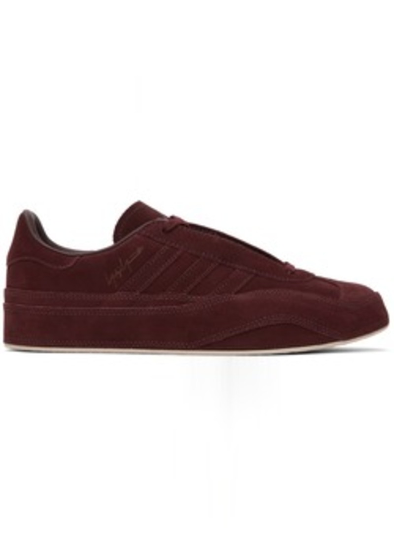 Y-3 Burgundy Gazelle Sneakers