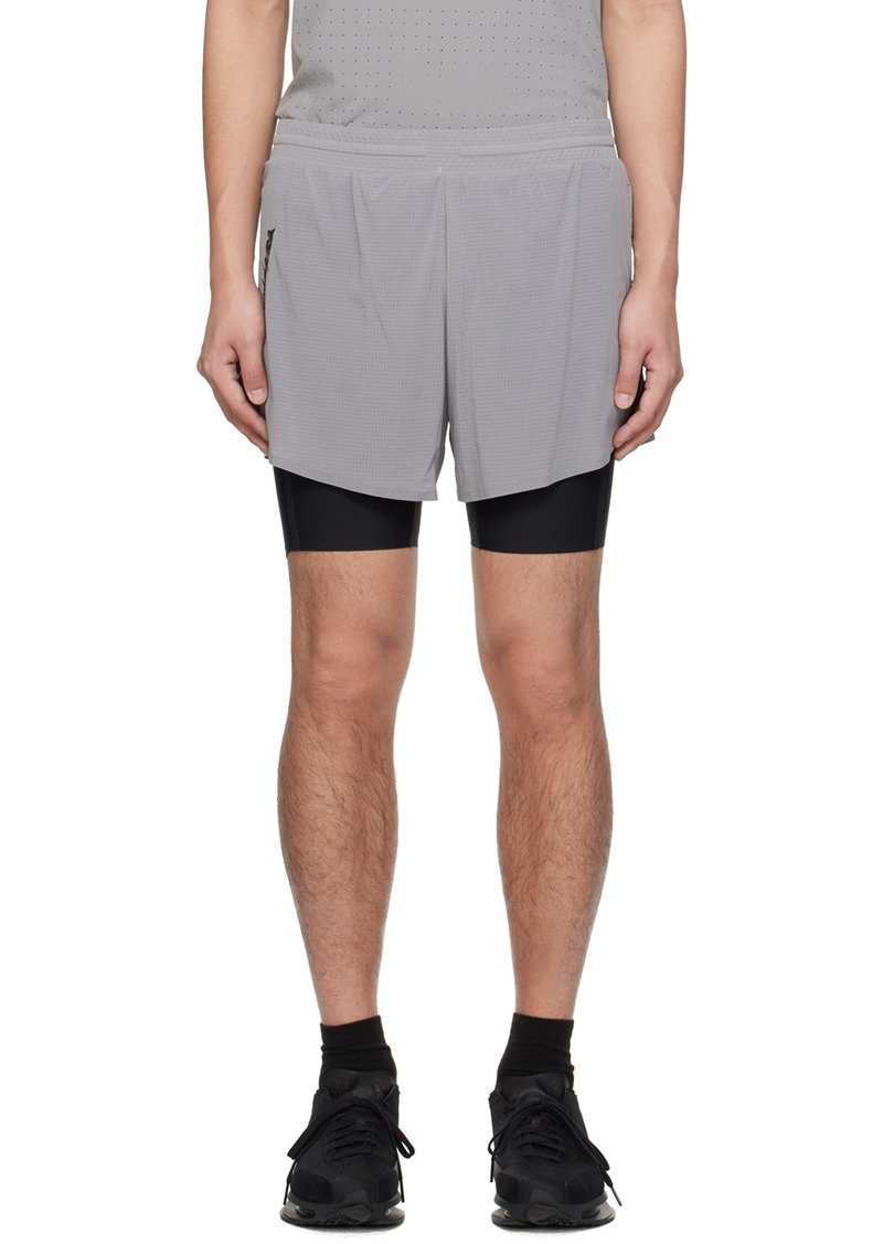 Y-3 Gray M Run Tights Sweat Shorts