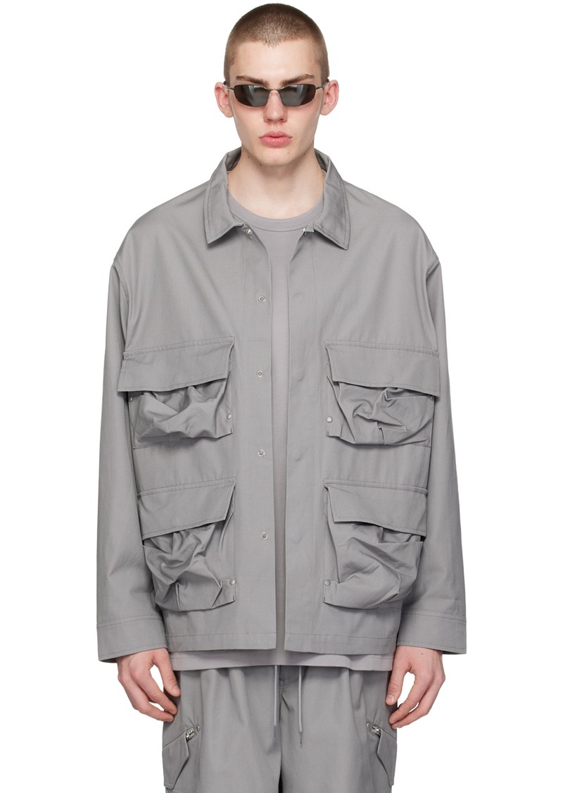 Y-3 Gray Pocket Jacket
