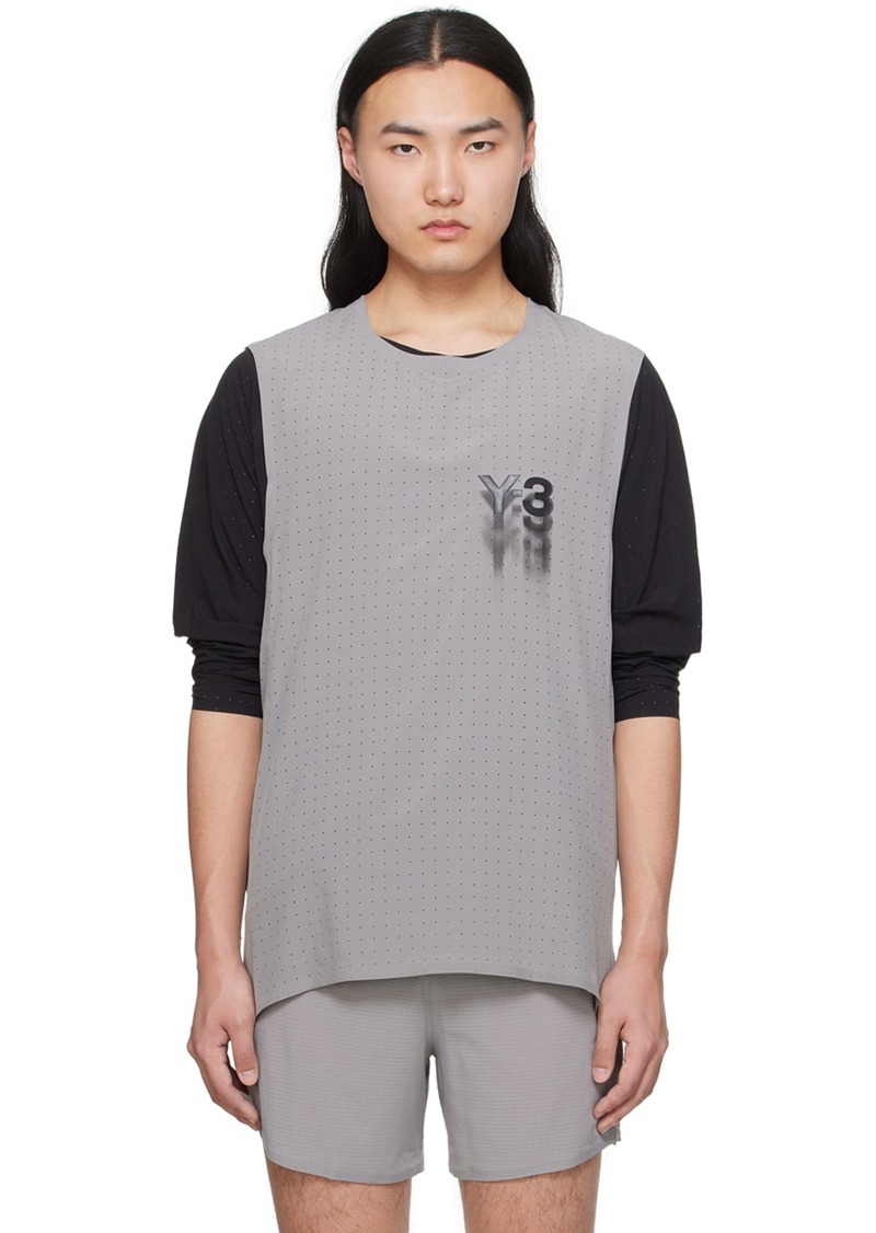 Y-3 Gray Printed Tank Top