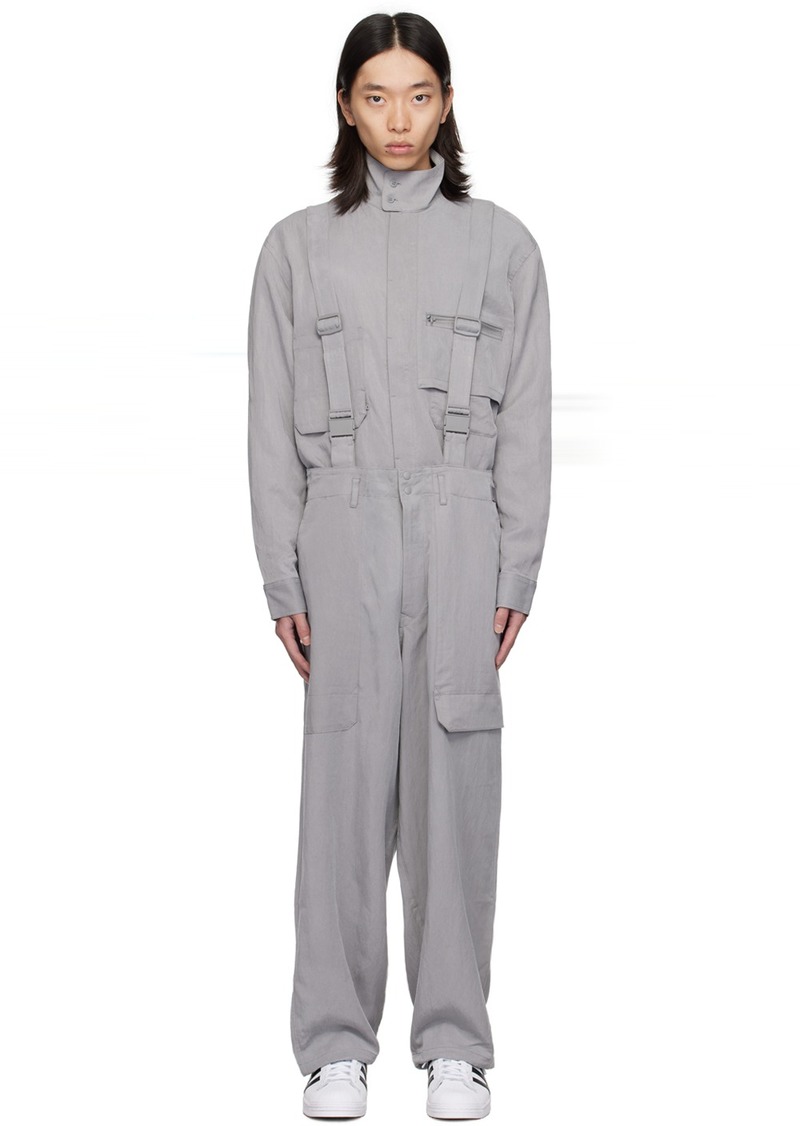 Y-3 Gray Suspender Cargo Pants