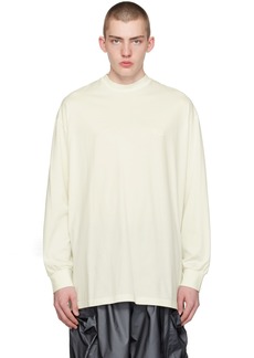 Y-3 Off-White Mock Neck Long Sleeve T-Shirt