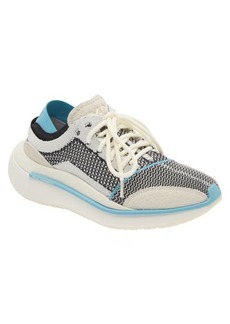 Y-3 Qisan Knit Mixed Media Sneaker in Off White/white/grey at Nordstrom