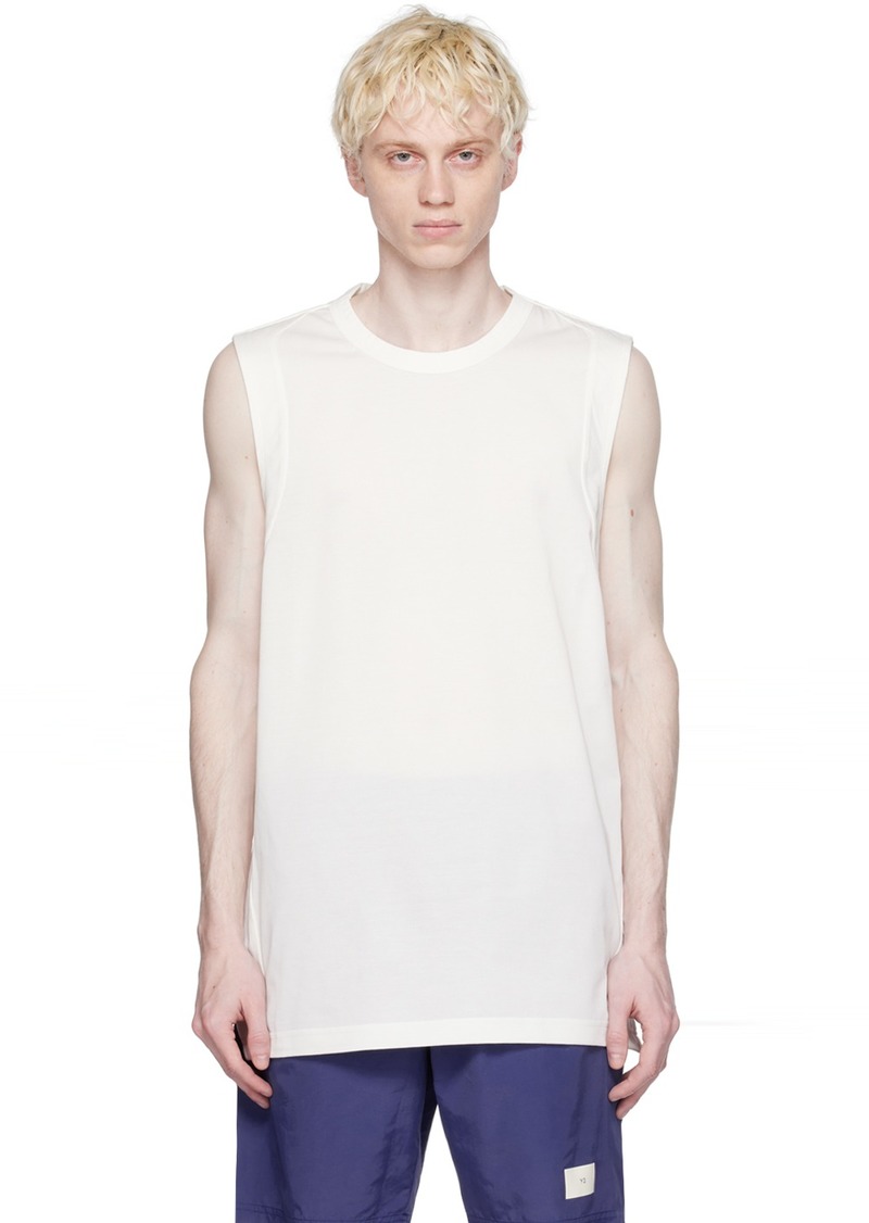 Y-3 White Crewneck Tank Top