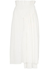 Y-3 Yohji Yamamoto Brace asymmetric pleated skirt