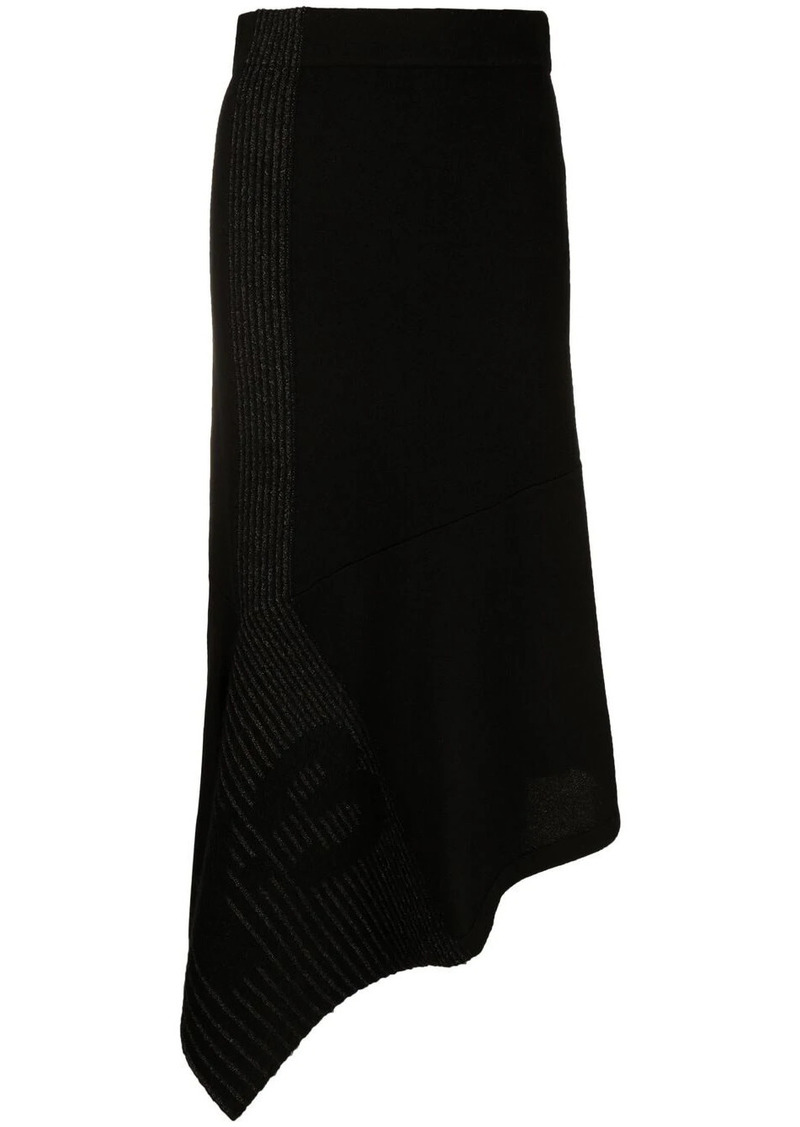 Y-3 Yohji Yamamoto CH1 asymmetric knitted skirt