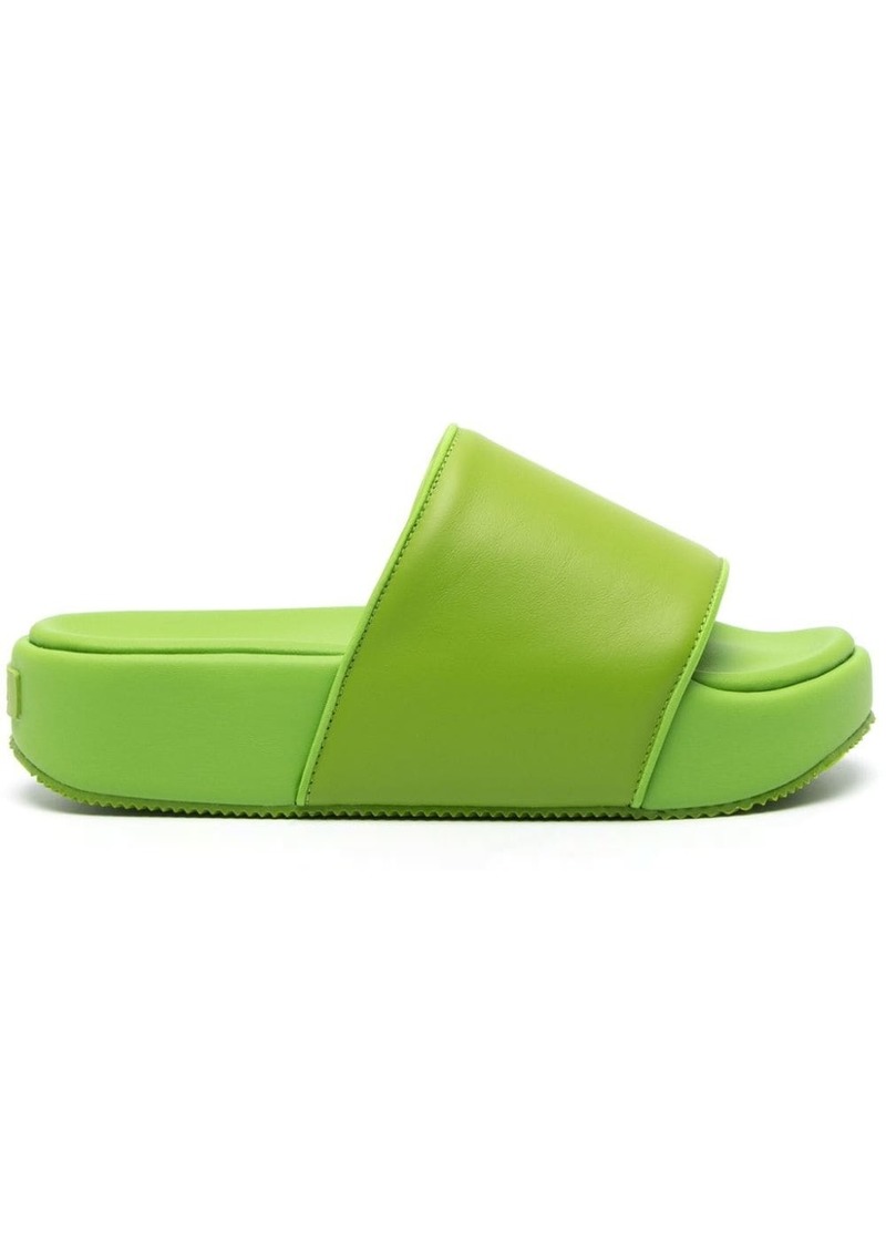 Y-3 Yohji Yamamoto flatform square-toe slides