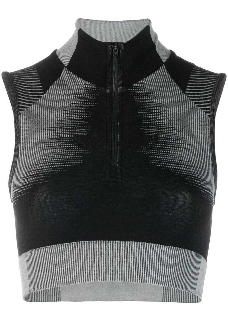 Y-3 Yohji Yamamoto high-neck ribbed knit crop top