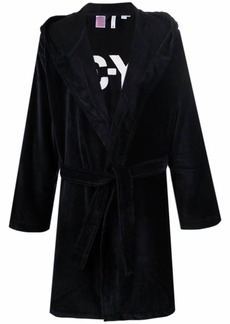 Y-3 Yohji Yamamoto logo-embroidered dressing gown