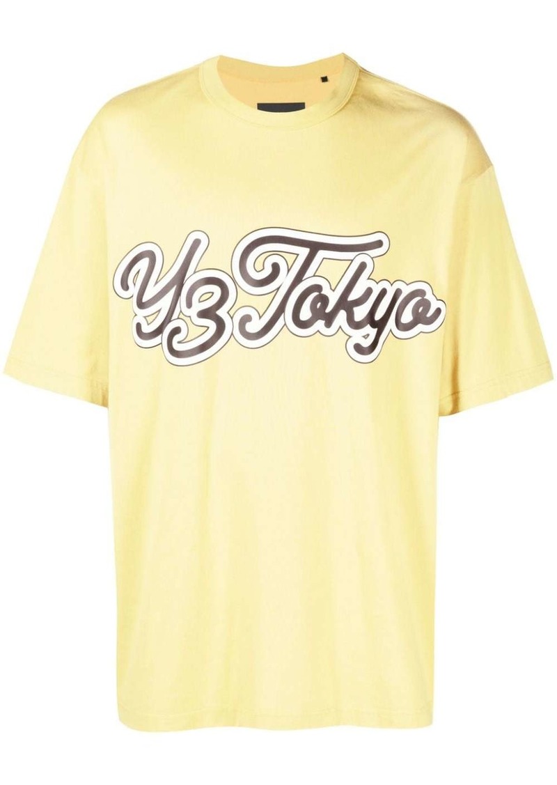 Y-3 Yohji Yamamoto logo-print cotton T-shirt